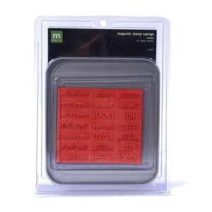 Making Memories Holiday Magnetic Stamp Sayings Rubber Craft Scrapbooking